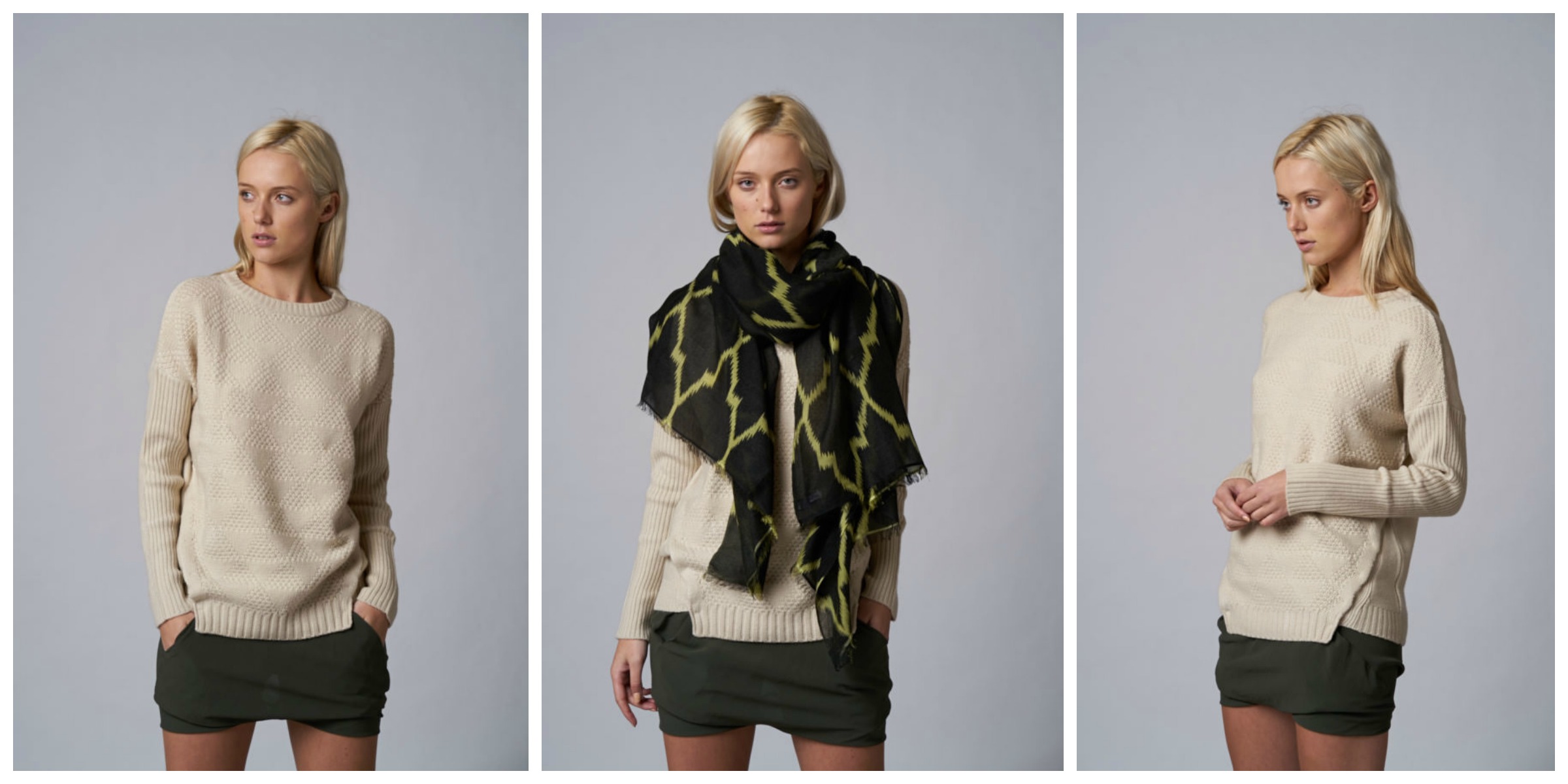 Sweater scarf winter fashion style