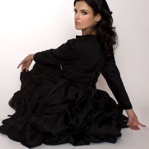 Gothic,Victorian,Bustle,Corset,Jacket,and,Ruffled,Skirt,Set,bustle jacket, corset jacket, goth jacket, gothic jacket, steampunk jacket, victorian jacket, black, lolita skirt, goth skirt, gothic skirt