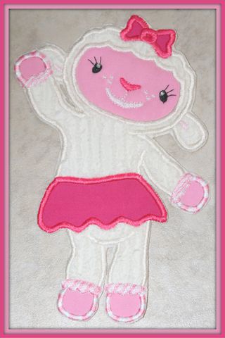 Doc McStuffins Friends Hallie Stuffy Lambie Character DIY Iron On or Sew On Applique Patch - product images  of 