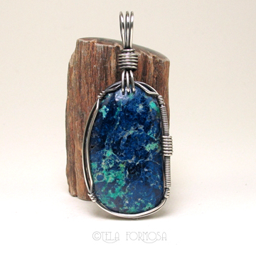 azurite pendant