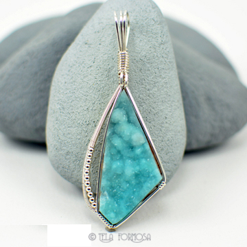Druzy Hemimorphite Pendant
