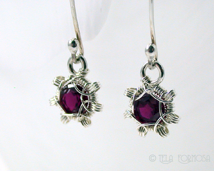 genuine ruby earrings