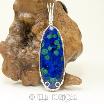 Azurite and Malachite Pendant