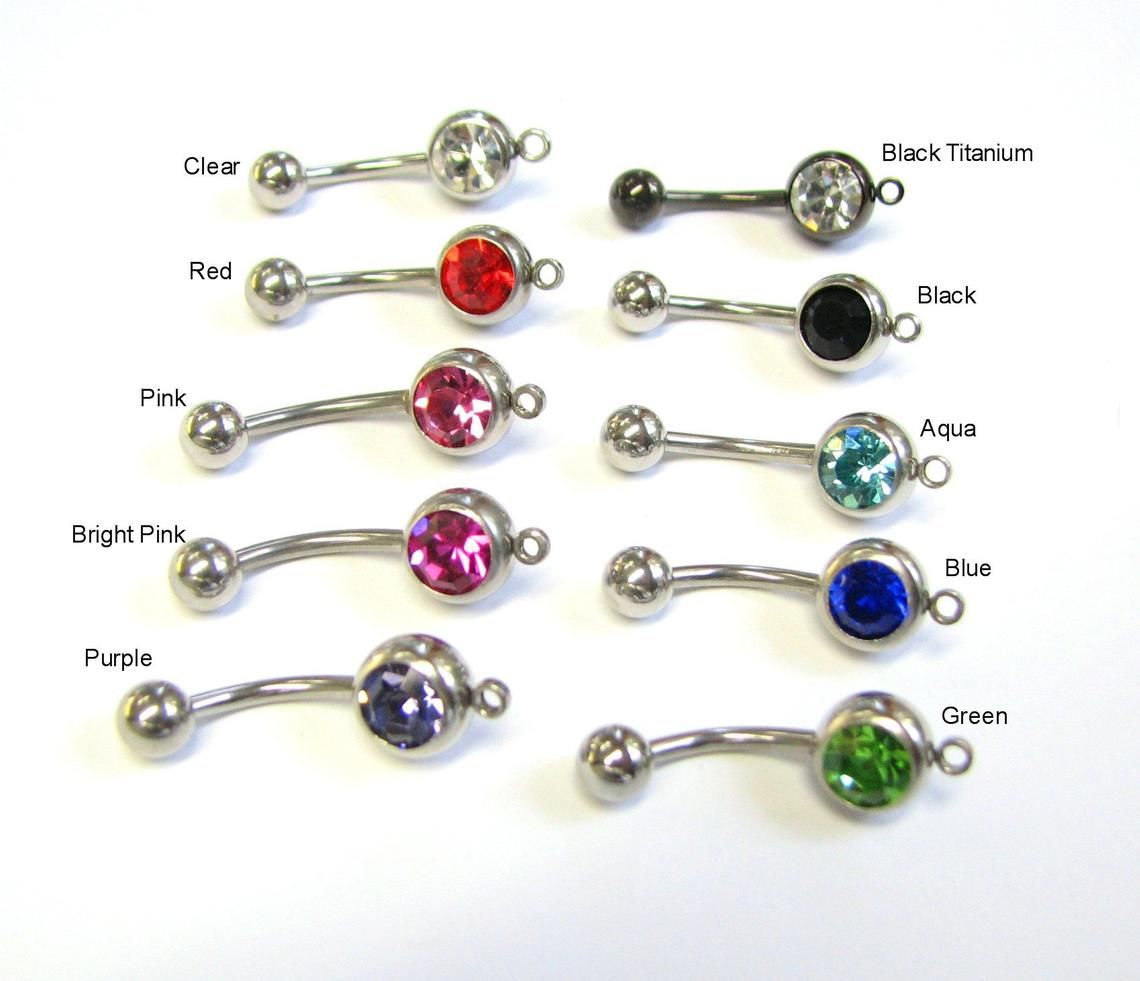 Musical Note Belly Button Rings, Pierced Jewelry Bits off the Beach