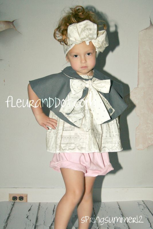 The Ruffle Top Shorts in Bubble Gum Linen from the Fleur + Dot SpringSummer12 Collection - product images  of 