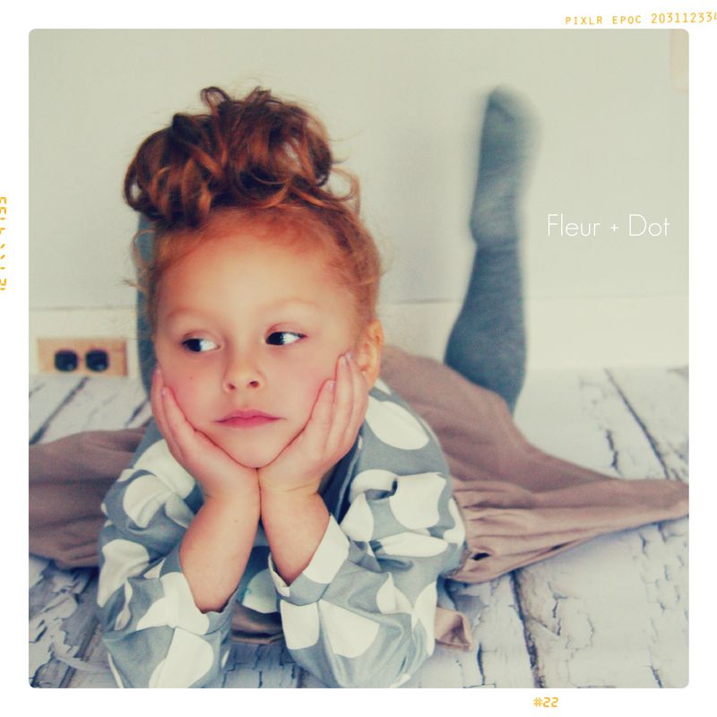 My Petite Dot Girls Dress with Peter Pan Collar and Bow from Fleur + Dot Autumn Winter 12 Collection - product images  of 