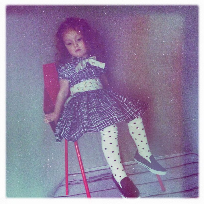 The Blue Grid Bow Shift with Peter Pan Collar Girls Dress from the Fleur + Dot Autumn Winter 12 Collection - product images  of 