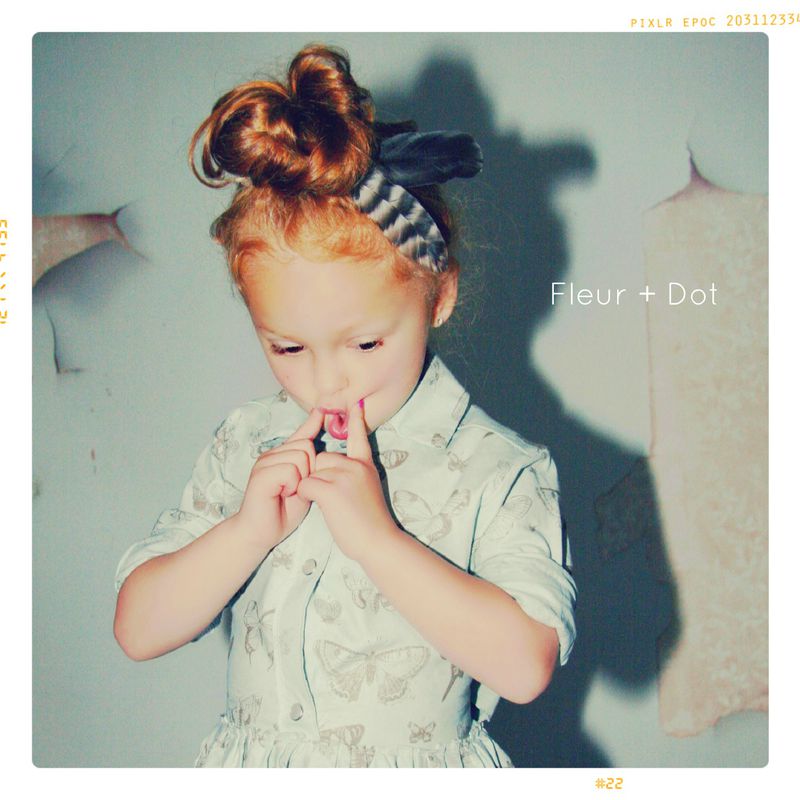The Butterfly Shirtdress Girls Dress with Attached Sash from Fleur + Dot Autumn Winter 12 Collection - product images  of 