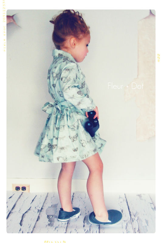 The Butterfly Shirtdress Girls Dress with Attached Sash from Fleur + Dot Autumn Winter 12 Collection - product images  of 