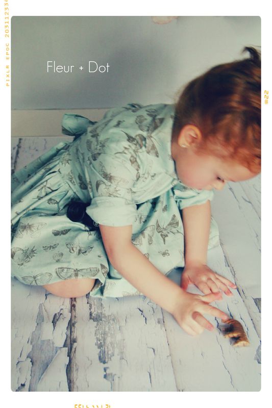 The Butterfly Shirtdress Girls Dress with Attached Sash from Fleur + Dot Autumn Winter 12 Collection - product images  of 