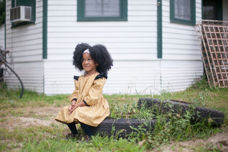 The Open Prairie Girls Dress with Ruffle and Puff SLeeves from Fleur + Dot Autumn Winter 12 Collection - product images  of 