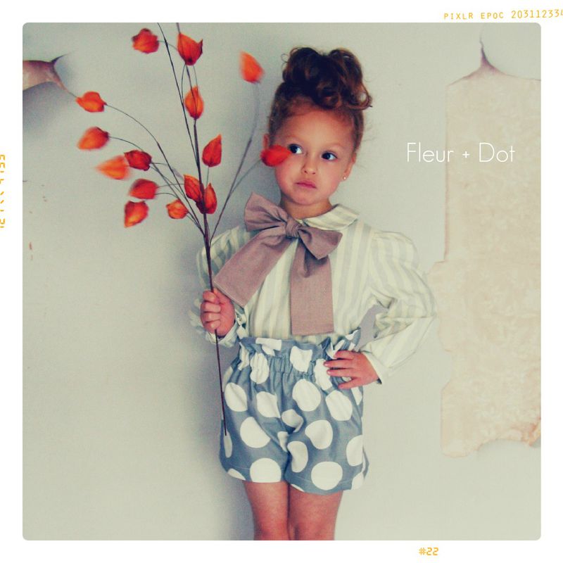 The Stripe and Bow Peter Pan Collar Girls Blouse from the Fleur + Dot Autumn Winter 12 Collection - product images  of 