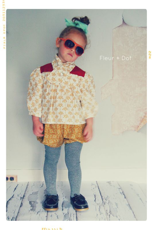 The Field Flower Collared Girls Blouse from the Fleur + Dot Autumn Winter 12 Collection - product images  of 