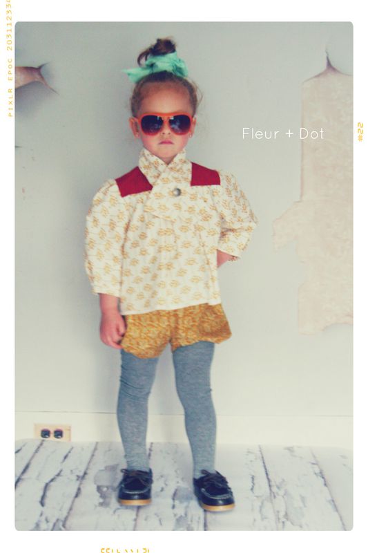 The Field Flower Collared Girls Blouse from the Fleur + Dot Autumn Winter 12 Collection - product images  of 