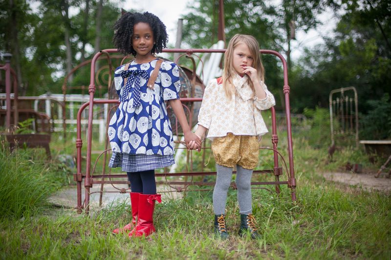 The Blue Grid Extra Full Skirt from the Fleur + Dot Autumn Winter 12 Collection - product images  of 