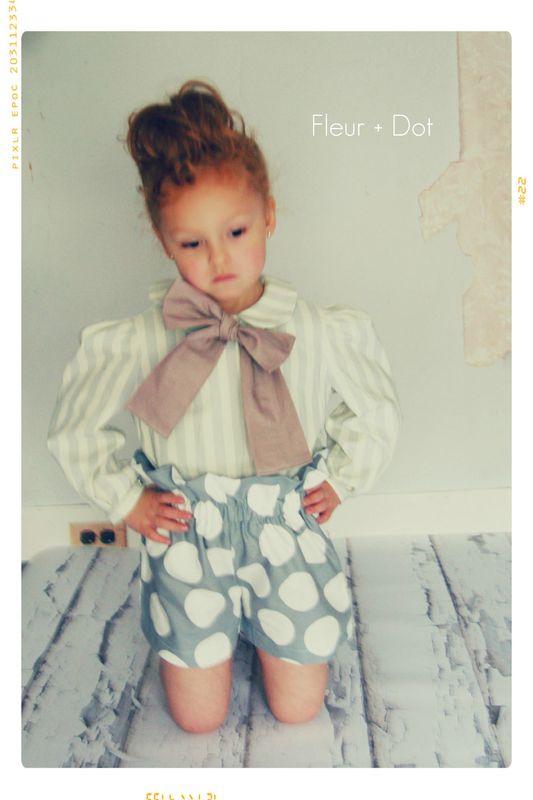 The Polka Dotted Ruffle Top High Waist Shorts from the Fleur + Dot Autumn Winter 12 Collection - product images  of 