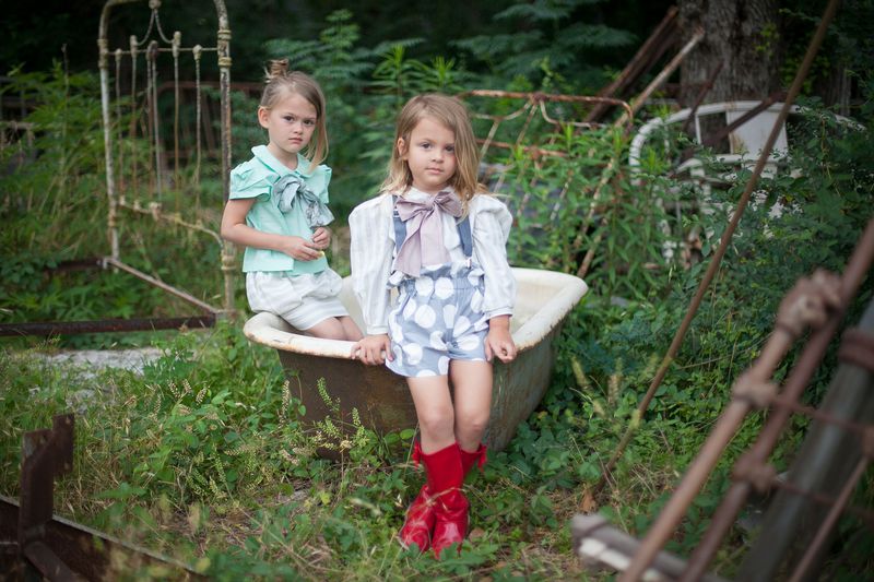 The Polka Dotted Ruffle Top High Waist Shorts from the Fleur + Dot Autumn Winter 12 Collection - product images  of 