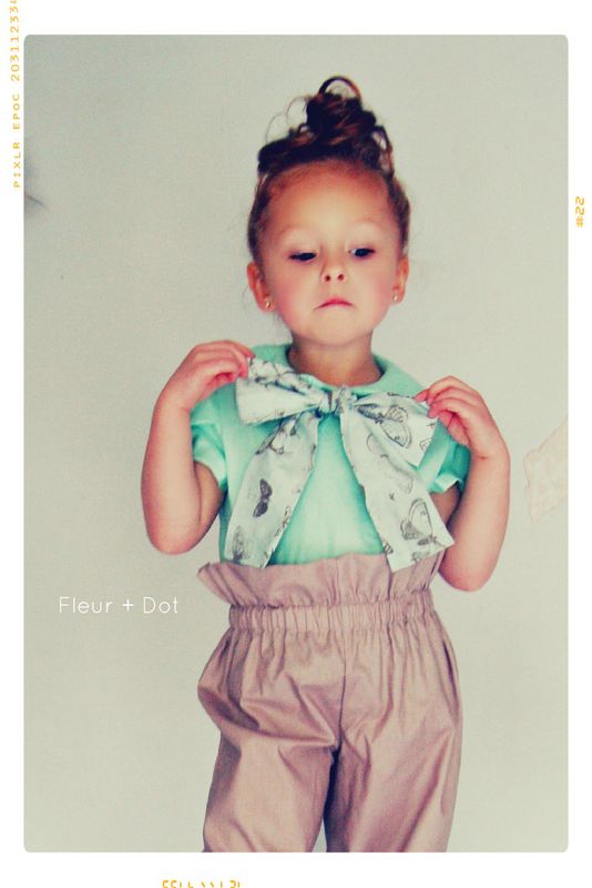 The Mauve Ruffle Top Wide Leg Trouser Pants from the Fleur + Dot Autumn Winter 12 Collection - product images  of 