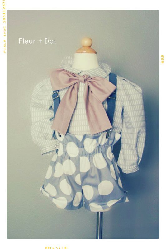 The Stripe and Bow Peter Pan Collar Girls Blouse from the Fleur + Dot Autumn Winter 12 Collection - product images  of 