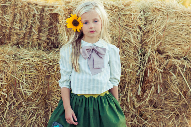 The Stripe and Bow Peter Pan Collar Girls Blouse from the Fleur + Dot Autumn Winter 12 Collection - product images  of 