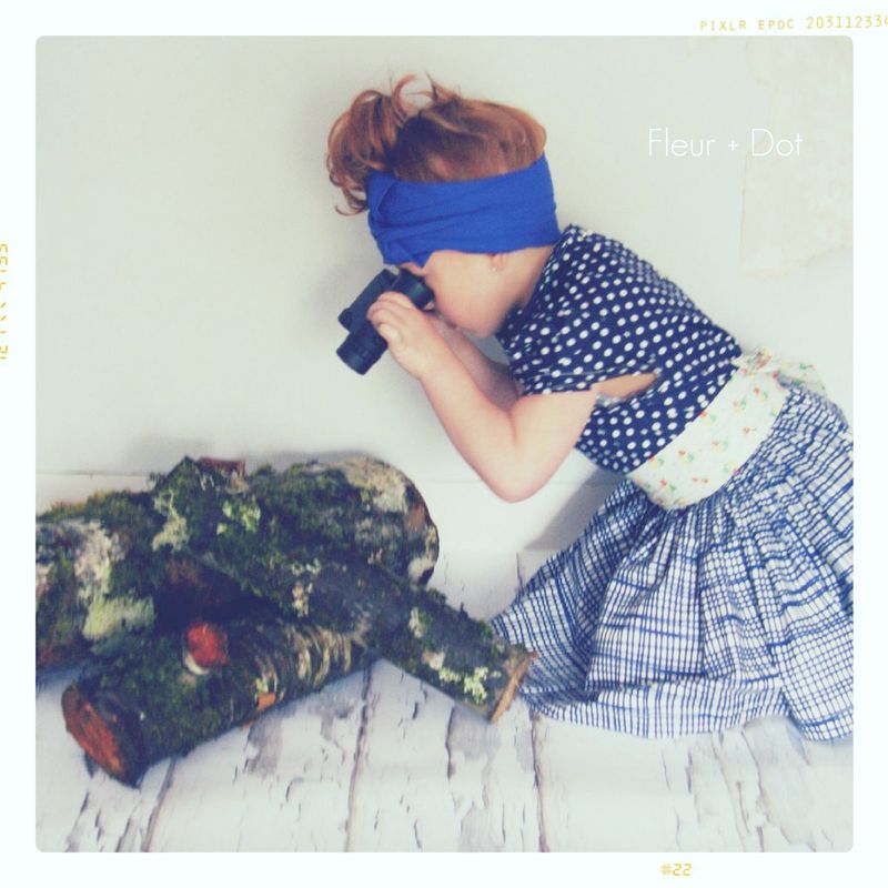 The Blue Grid Extra Full Skirt from the Fleur + Dot Autumn Winter 12 Collection - product images  of 
