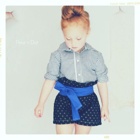 The,Black,Gingham,Brother,Collared,Girls,Blouse,from,the,Fleur,+,Dot,Autumn,Winter,12,Collection, girl, gingham, black, white, cotton, girls blouse, bow blouse, peter pan collar, shirt, top, toddler, baby, 2T, 3T, 4T, 5, 6, 7, 8, 18 months, fleur and dot, fleur + dot, fleuranddot, autumn, winter, fall