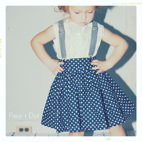 The,Extra,Full,Polka,Dot,Skirt,from,the,Fleur,+,SpringSummer12,Collection,twirl skirt, girls skirt, polka dot, navy, blue, skirt, girl, baby, fleuranddot, fleur and dot, fleur + dot, toddler, red, green, full skirt, modern, vintage, child, fashion, vintagechildmodern, handmade