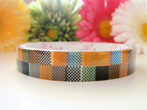 Sticker,Deco,Tape,Kawaii,-,Vintage,Inspired,Checkerboard,Squares,Medium,Roll,Cute,Japanese,Packaging,Zakka,Supplies,Commercial,packaging,japanese_deco_tape,kawaii_sticker,kawaii_deco_tape,decorative_deco_tape,kawaii_cute_japanese,scrapbooking,embellishment,vintage_inspired,squares,kraft_brown,hipster,checkerboard,deco_tape