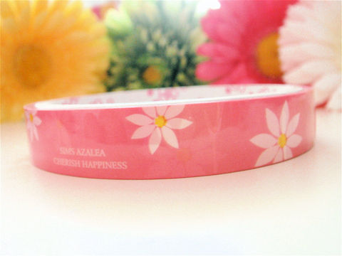 Sticker,Deco,Tape,Kawaii,-,Spring,Flowers,Pink,and,White,Daisies,Medium,Roll,Cute,Japanese,Packaging,Zakka,Supplies,Commercial,packaging,japanese_deco_tape,kawaii_sticker,kawaii_deco_tape,decorative_deco_tape,kawaii_cute_japanese,scrapbooking,embellishment,spring_flowers,daisies,sweet_pink,white,easter,deco_tape