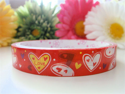 Kawaii,Deco,Tape,-,Red,and,Yellow,Hearts,Japanese,Zakka,Medium,Roll,Supplies,Commercial,packaging,gift_wrap,deco_tape,japanese_deco_tape,kawaii_deco,decorative_tape,cute_kawaii_japanese,hearts,red,yellow,sweet,valentines_day,peace_love