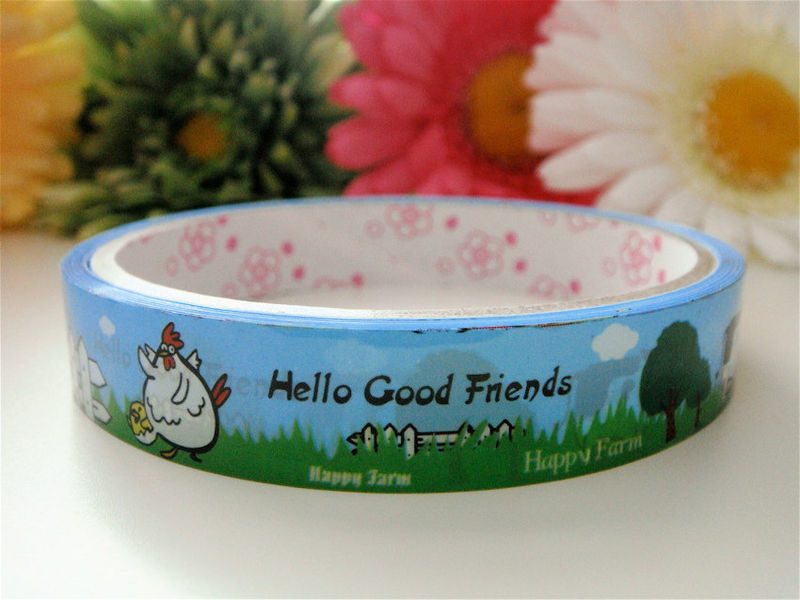 Japanese Deco Tape - Farm Animals Cute Cow - Medium Deco Tape - product images  of 