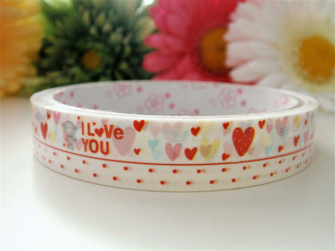 Japanese,Deco,Tape,-,Valentines,Day,I,Love,You,Hearts,Supplies,Commercial,deco_tape,zakka,japanese_deco_tape,kawaii_deco,decorative_tape,kawaii_sticker,cute_kawaii_japanese,valentines_day,red_hearts,i_love_you,polka_dots,valentines,kawaii_deco_tape