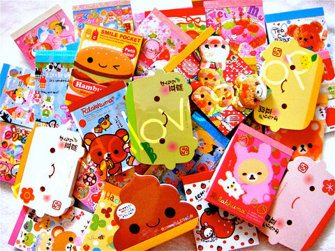 Kawaii,Memo,Sheet,Mini,Mix,(50pc),Japanese,Stationery,Grab,Bag,Lot,kawaii_grab_bag, kawaii_grabbie, kawaii_mix, kawaii_memo, memo_grab_bag, kamio, crux, mindwave, cute, japanese, kawaii_stationery