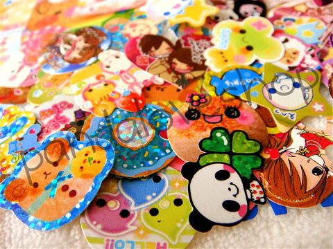 Kawaii,Sticker,Flakes,Mix,(50pc),Japanese,Grab,Bag,Lot,sticker_flakes, sticker_sack, kawaii_grab_bag, kawaii_mix, kawaii_lot, japanese, cute