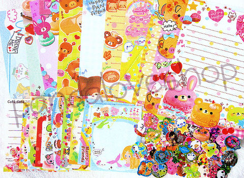 75,piece,Kawaii,Grab,Bag,-,Memo,Sheets,and,Sticker,Flake,Mix,Lot,kawaii_grab_bag, kawaii_memo, kawaii_stickers, kawaii_sticker_flakes, sticker_sack, kawaii_mix, japanese, cute, stationery, supplies