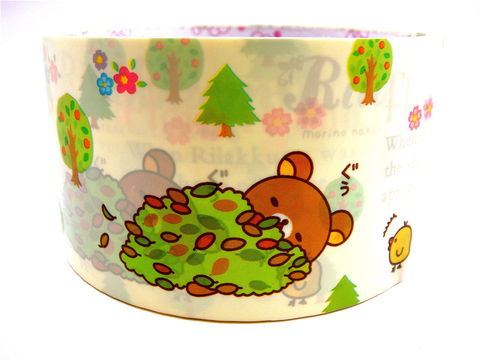 Rilakkuma,Deco,Tape,-,Forest,Friends,Sanx,Kawaii,Japanese,Large,rilakkuma, relax_bear, deco_tape, kawaii, japanese, cute, decorative_tape, washi_tape, san_x