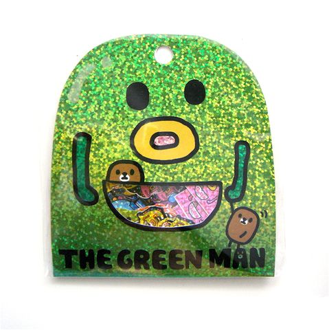 Mind,Wave,Green,Man,Sticker,Sack,sticker_sack, kawaii_stickers, sticker_flakes, mind_wave