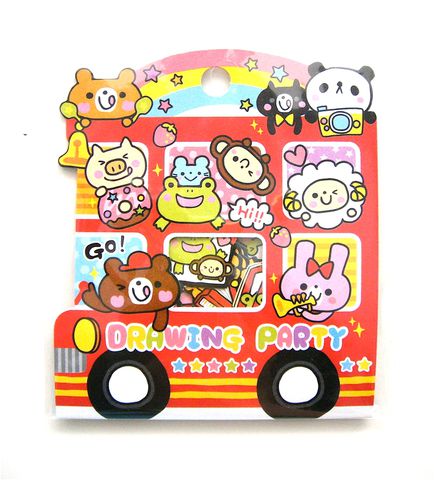 Kamio,Drawing,Party,Sticker,Sack,sticker_sack, kawaii_stickers, sticker_flakes, mind_wave