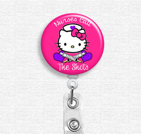 Hello,Kitty,Nurse,Badge,Holder,(Belt,Clip,or,Swivel,Spring,Clip),Reel,hello kitty nurse, badge reel, badge holder, nurse badge holder, nurse badge reel, id holder, nurse lanyard, nurses rock