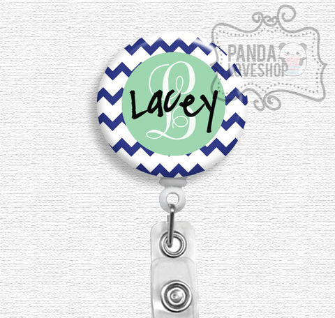 Navy,Chevron,with,Mint,Personalized,Nurse,Badge,Holder,,Custom,Reel,personalized badge reel, custom badge reel, badge reel, badge holder, nurse badge holder, nurse badge reel, id holder, nurse lanyard, nurses rock