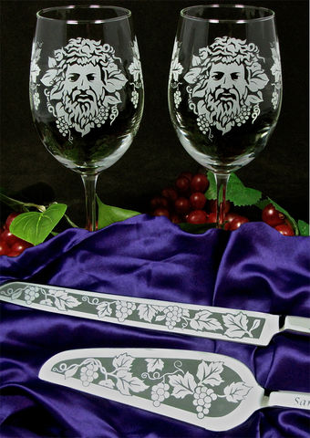 Winery Wedding Cake Server And Flute Winery Wedding Cake Server And Flute