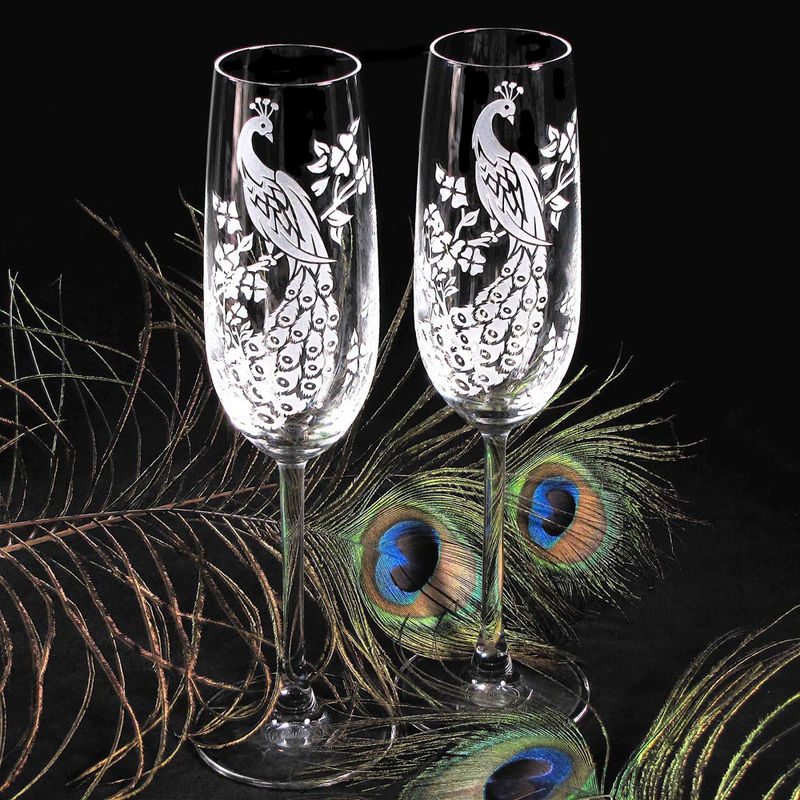 2 Crystal Champagne Flutes Pea Wedding Toasting 2 Crystal Champagne Flutes Pea Wedding Toasting Personalized Product Images Of