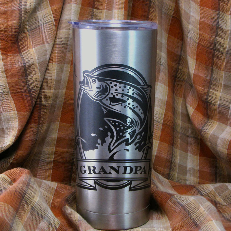 1 Personalized Insulated Cup, Mule Deer, Stainless Steel Hot / Cold