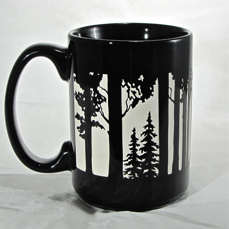 Coffee Mug for Runners, 15 ozs, Running Couple Coffee Cup, Trail Run