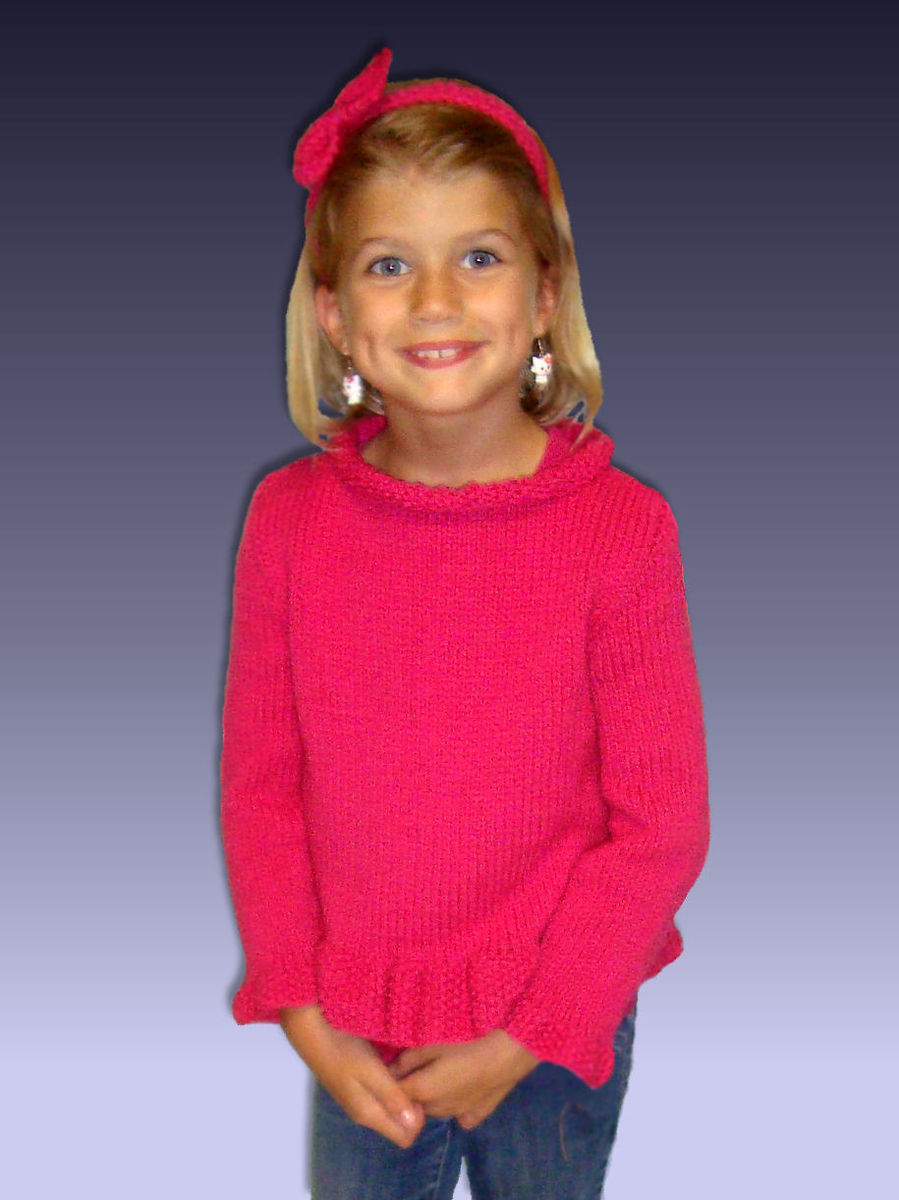 Knitting Patterns. Matching Girl and Doll Sweaters. Fits My Twinn