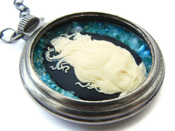 Nautical Dreamer Sea Nymph Necklace Clipper Ship Cameo - product image