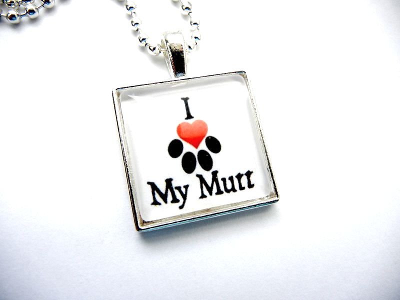 I Love My Mutt Necklace Paws in the City Rescue Jewelry - product image  