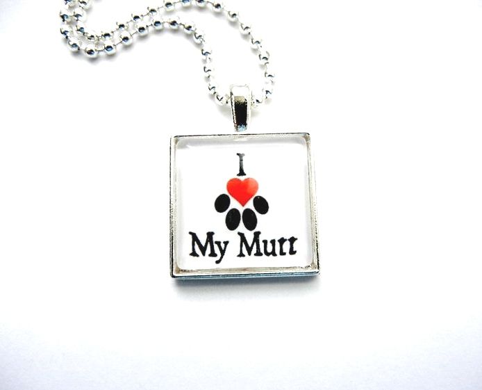 I Love My Mutt Necklace Paws in the City Rescue Jewelry - product image  