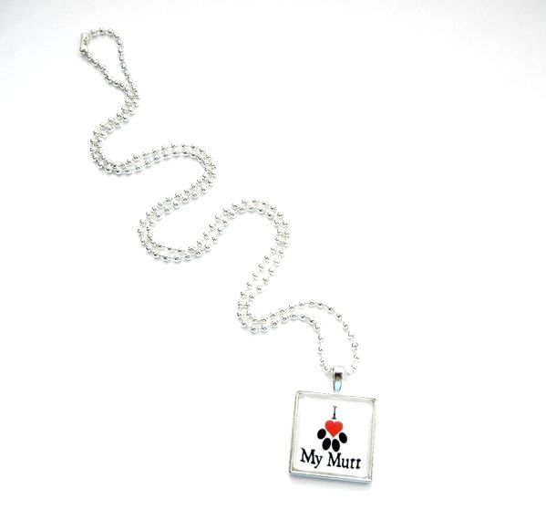 I Love My Mutt Necklace Paws in the City Rescue Jewelry - product image  
