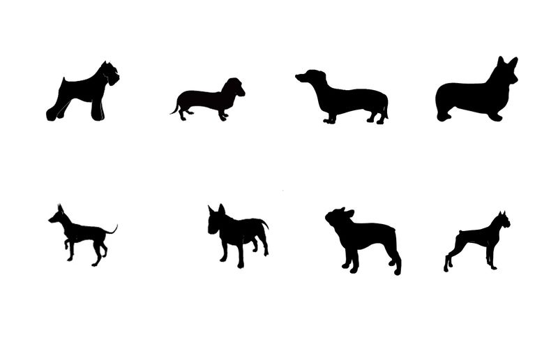 Customizable Personalized Dog Silhouette Necklace Paws in the City Charity Jewelry - product image